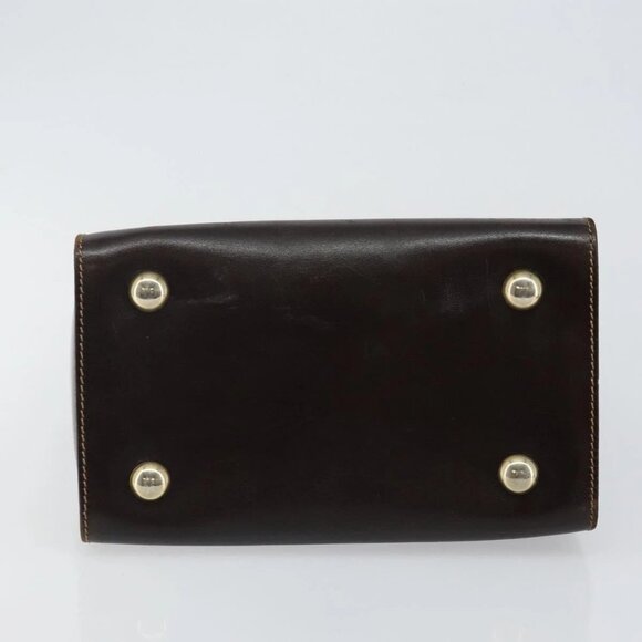 FENDI Zucca Canvas Hand Bag Black Brown Auth 144377 - Picture 7 of 16